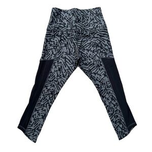 Lululemon Hot To Street Crop Biggie Brushed Animal‎ Coal Black / Black